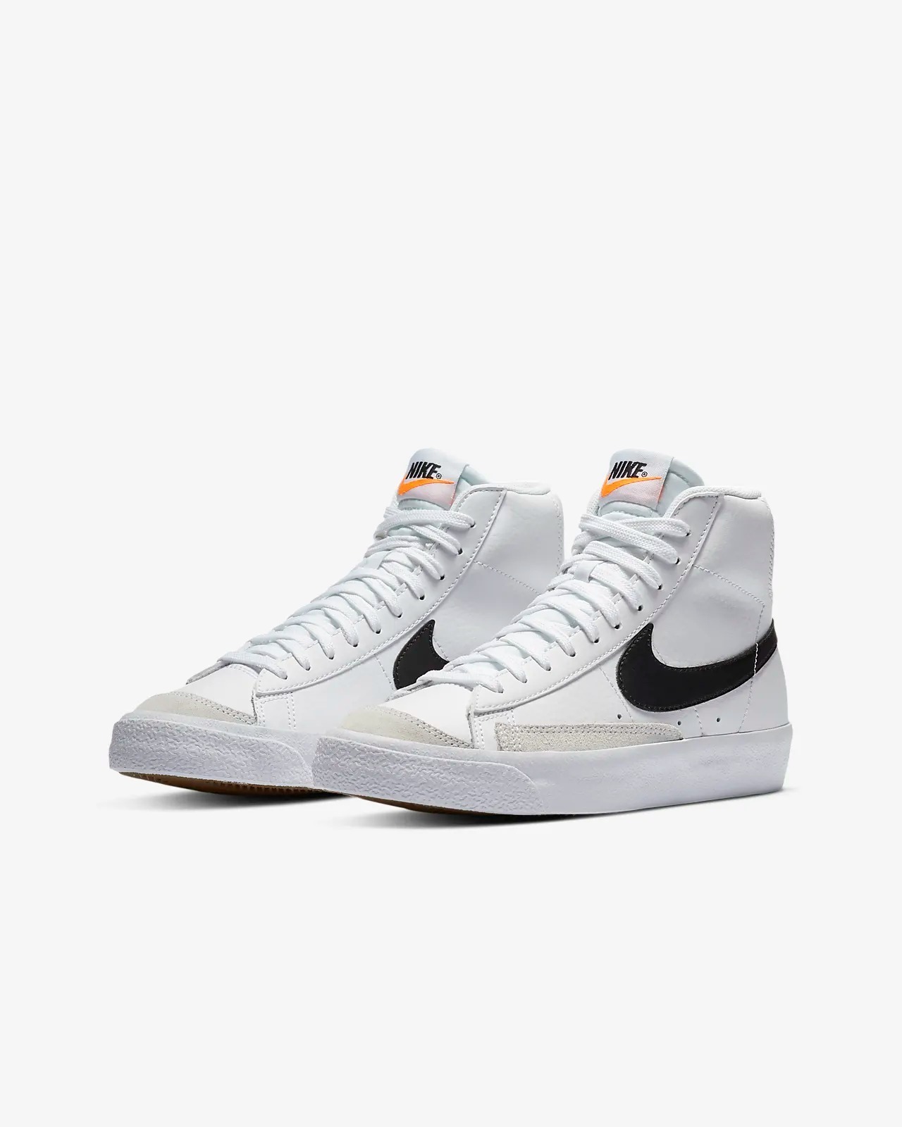 Nike キッズスニーカー 大人もOK★ {Nike} Blazer Mid '77 White Black (GS) 送料関税込(3)