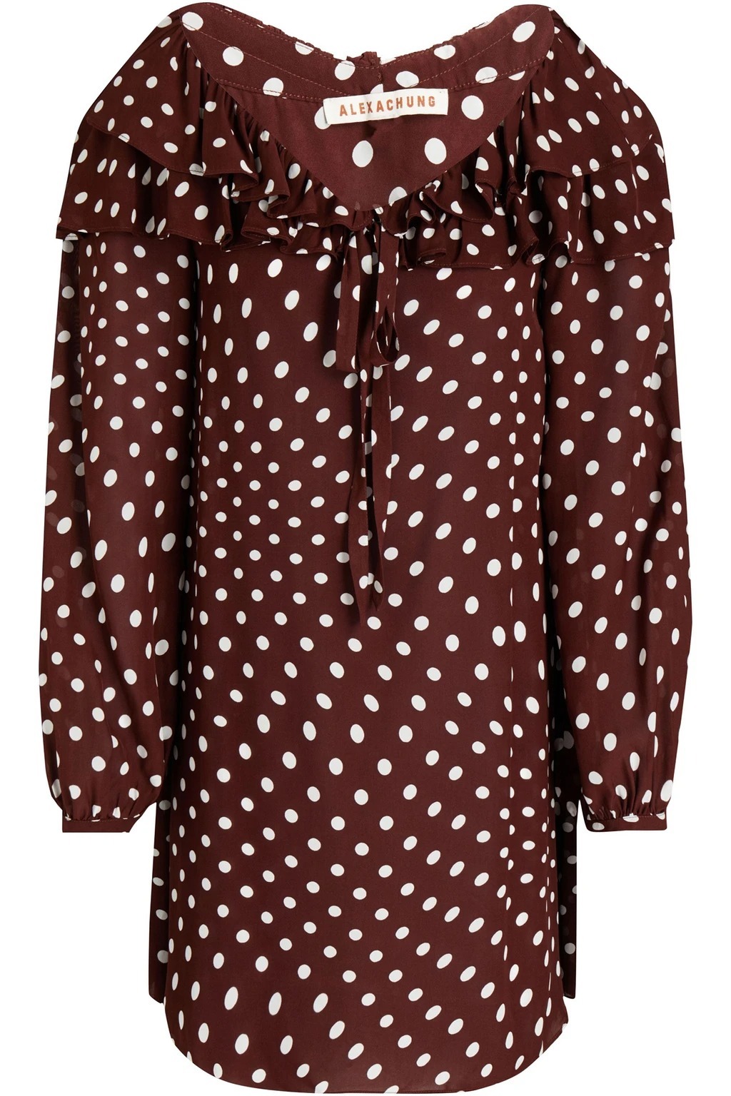 ALEXACHUNG ワンピース ラスト1◆ポルカドット クレープミニワンピース【関税/送料込】(2)