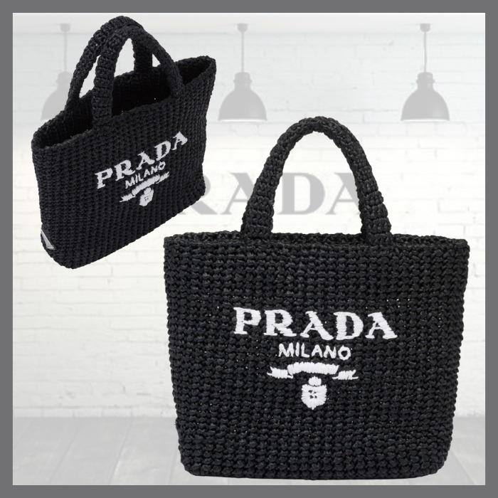 ☆PRADA☆スモール ラフィア トートバッグ