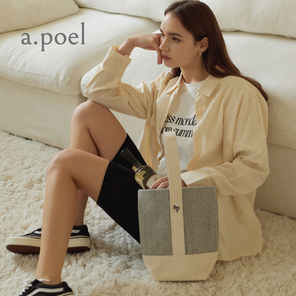 追跡有 シンプル 韓国雑貨【a.poel】Cannele(カヌレ) bag black