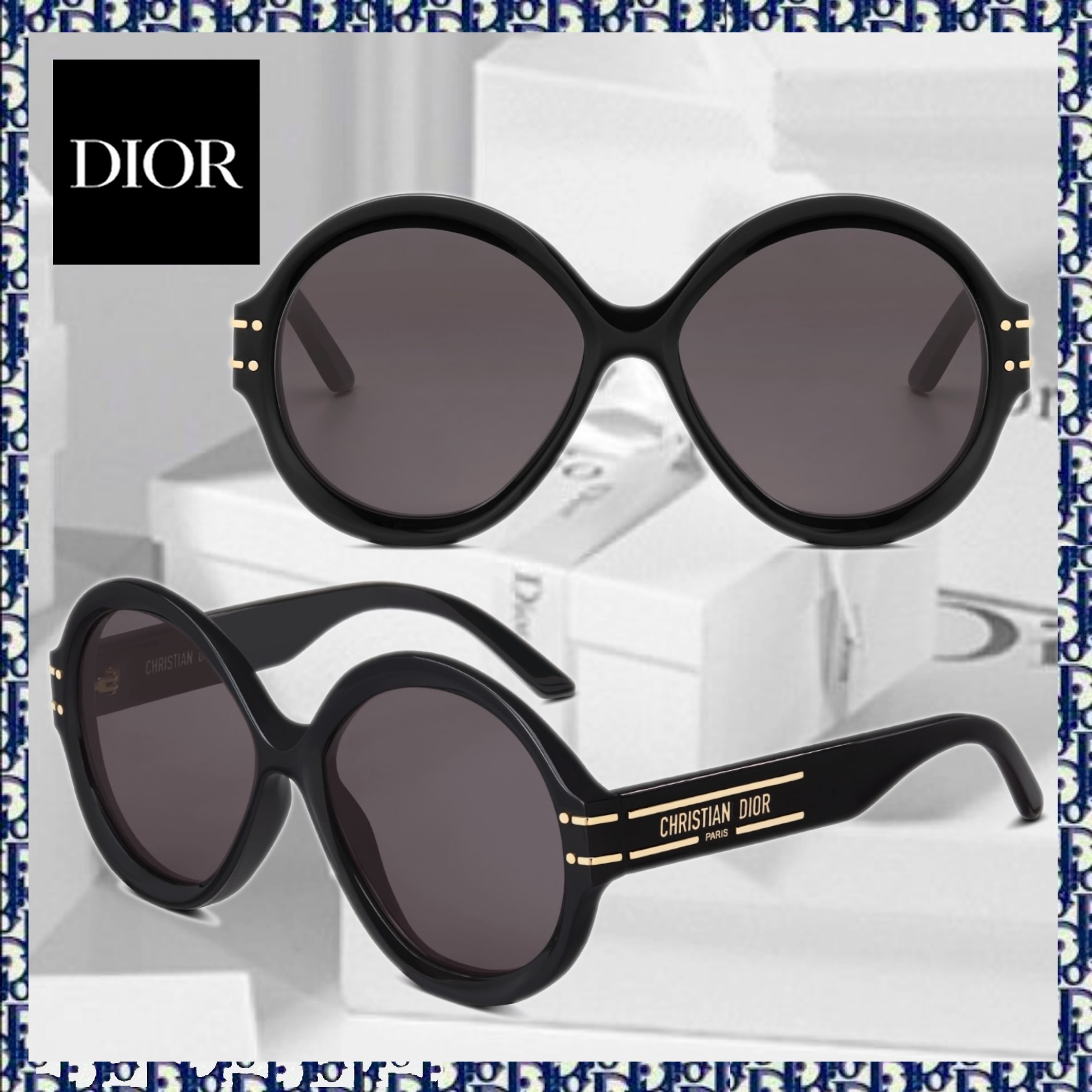 【在庫限り】 サングラス《DIORSIGNATURE Dior R1U》ブラック 直営店 ラウンド サングラス 【在庫限り】 サングラス《DIORSIGNATURE Dior R1U》ブラック 直営店 ラウンド サングラス