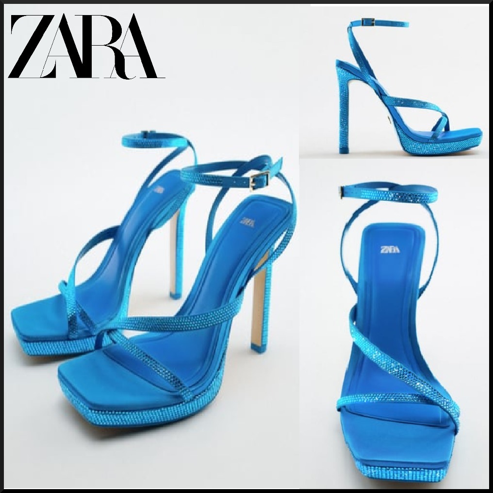 2021人気新作 【ZARA】シャイニーハイヒールサンダル サンダル・ミュール 2021人気新作 【ZARA】シャイニーハイヒールサンダル サンダル・ミュール
