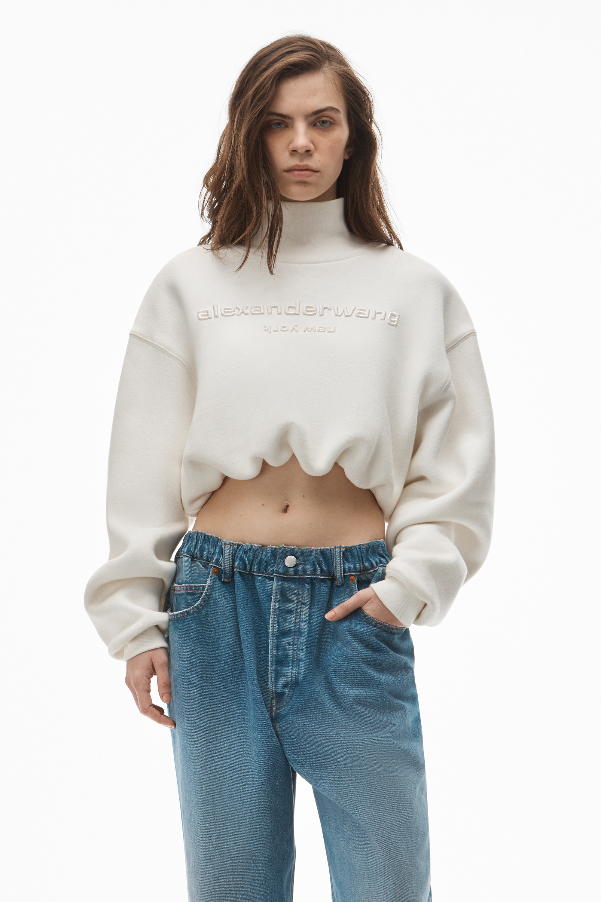 Alexander Wang】☆人気☆モックネック スウェットシャツ (Alexander