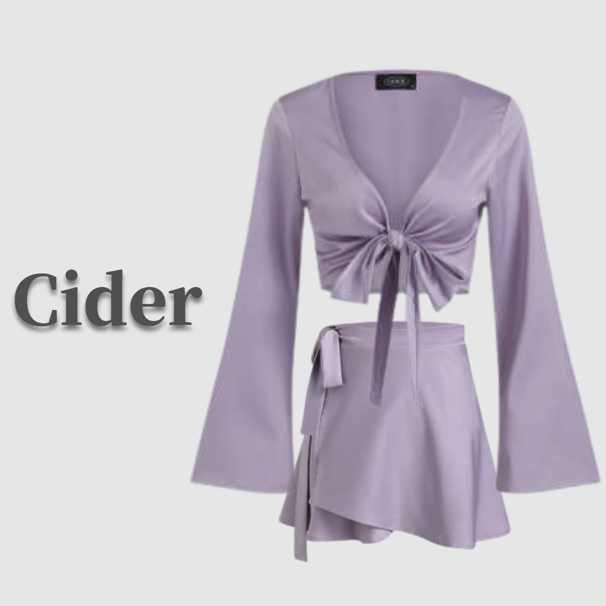 Cider】タイフロントトップス&ラップスカート 送関込 (Cider