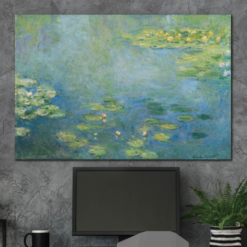日本未入荷♪4サイズ ウォールアート -Waterlilies- モネ