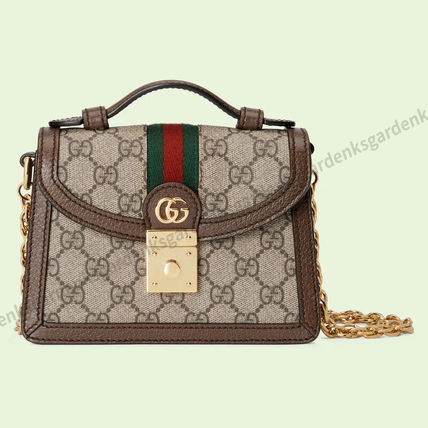 GUCCI Ophidia 2022 SS Stripes Monogram Casual Style Unisex Canvas Blended Fabrics (696180 96IWG 8745)