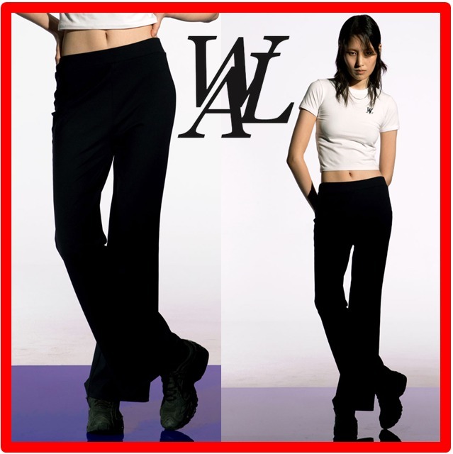 ☆韓国の人気☆【WOOALONG】☆Slim easy boots-cut pant.s☆