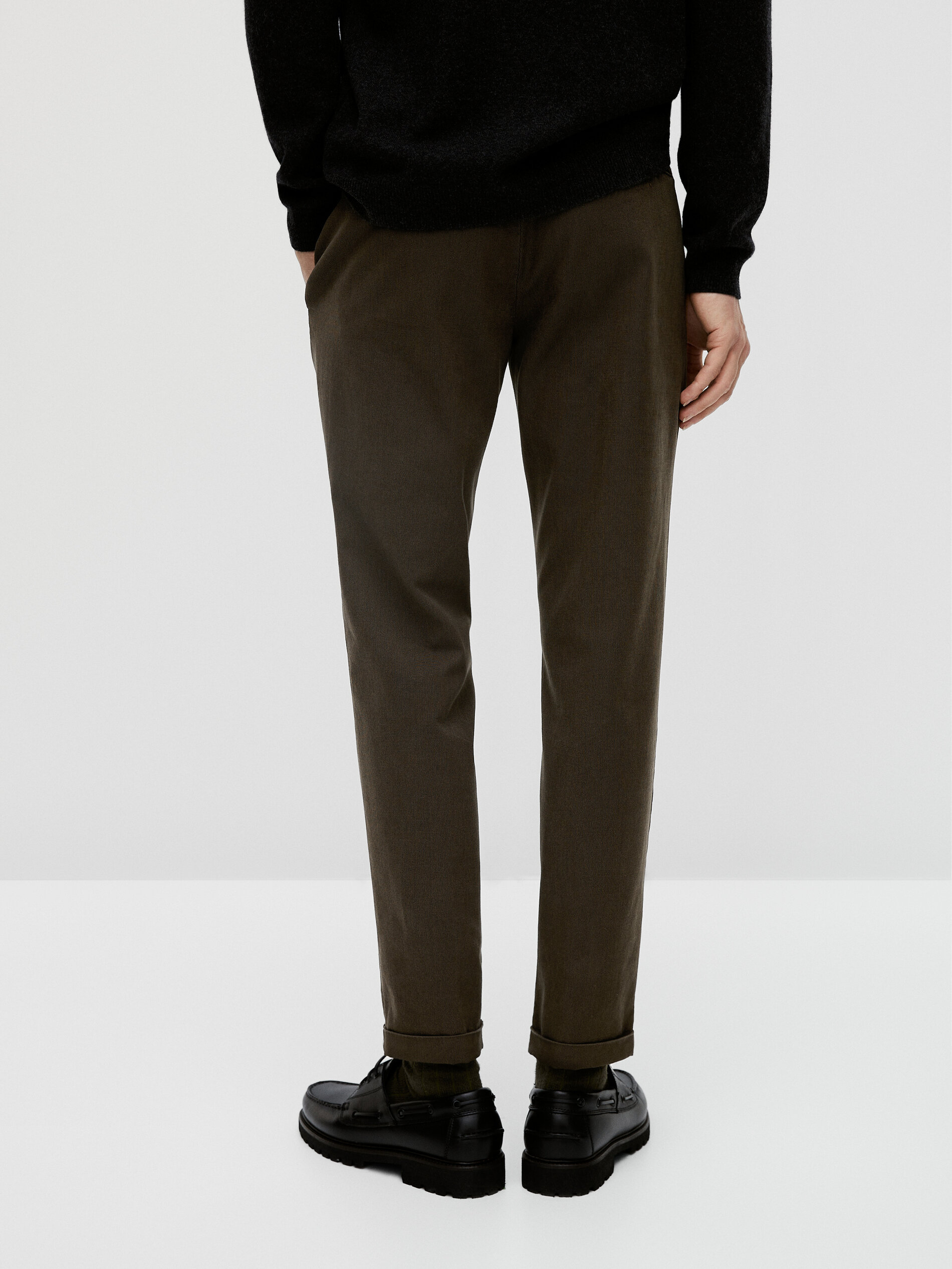 Massimo Dutti パンツ・ボトムスその他 Massimo Dutti☆綿チェックテクスチャーチノパンツ/追跡付送料込(5)