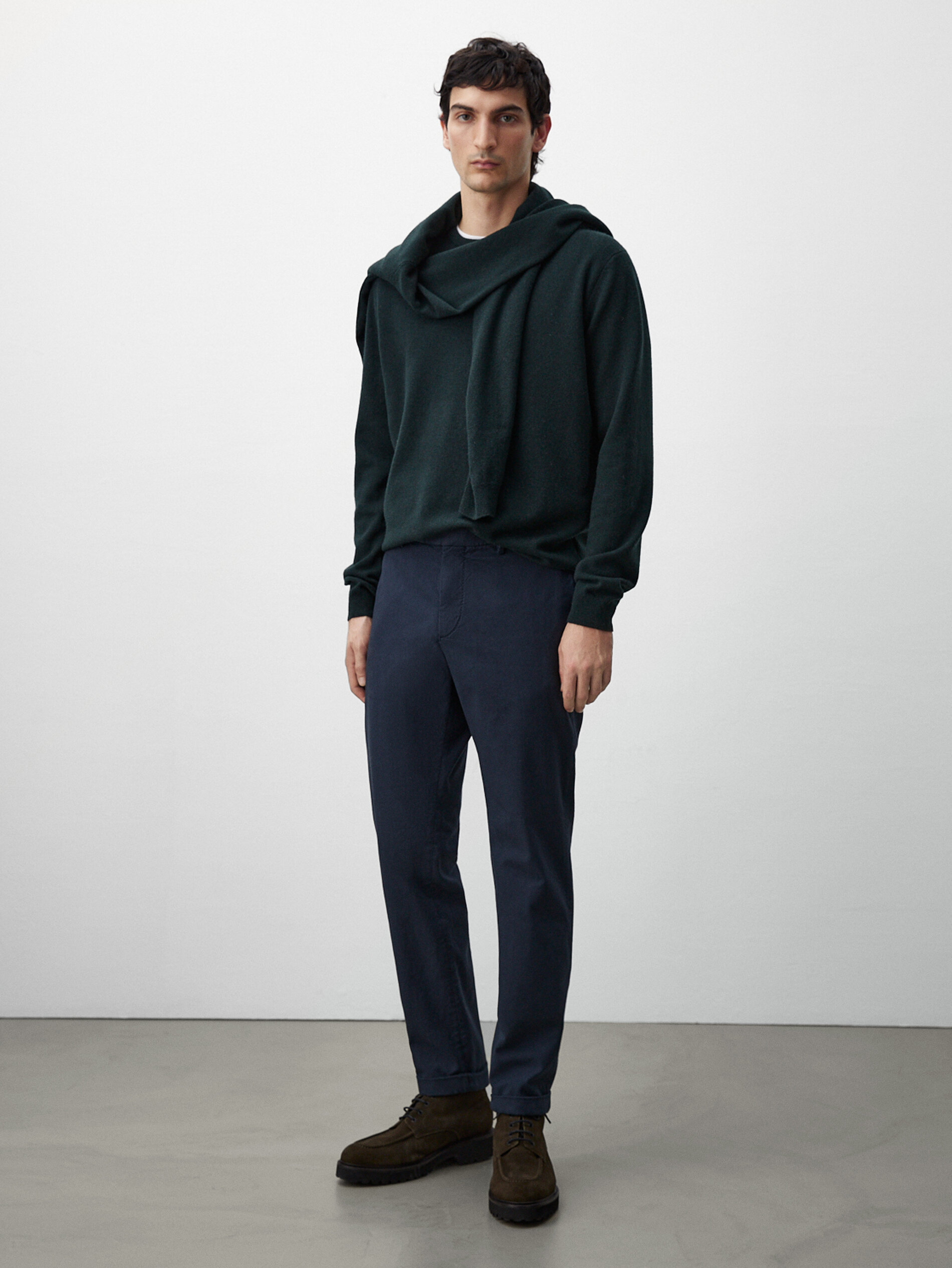 Massimo Dutti パンツ・ボトムスその他 Massimo Dutti☆綿チェックテクスチャーチノパンツ/追跡付送料込(9)