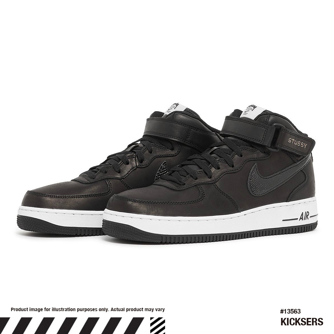 Nike x Stussy Air Force 1 Mid White Black ステューシー