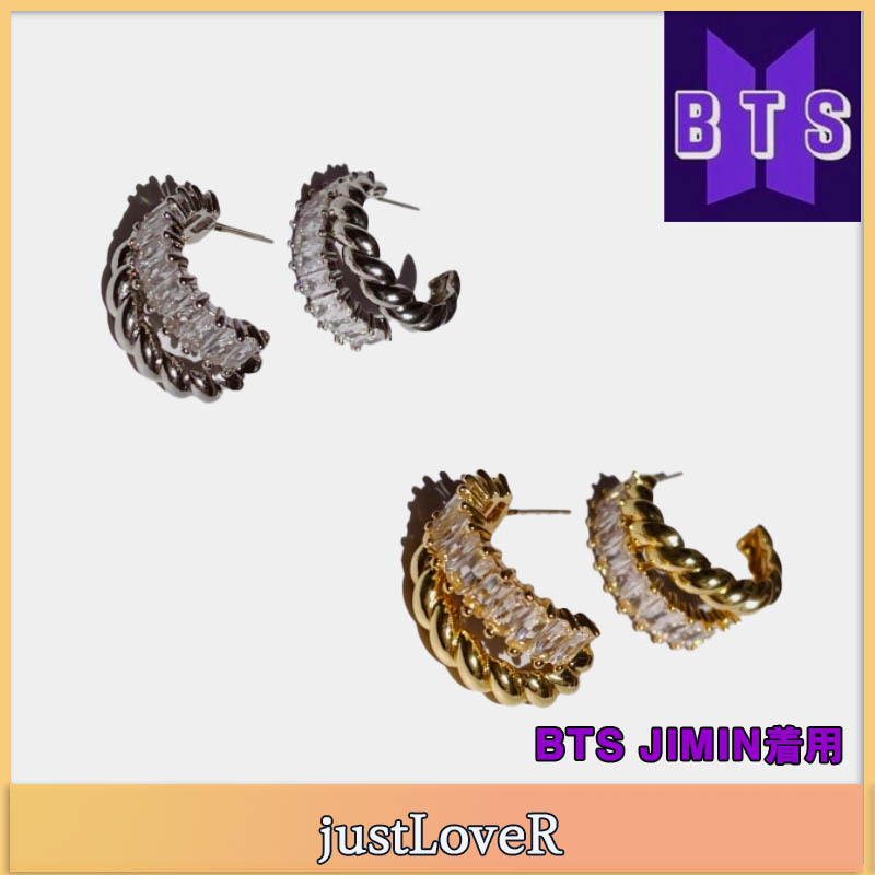 【justLoveR.】925Silver Eternal Earrings★BTS JIMIN着用 一対