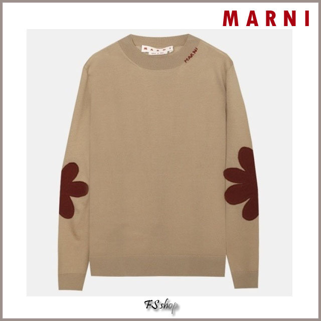 MARNI マルニ ニット M ブラウン 100%バージンウール-