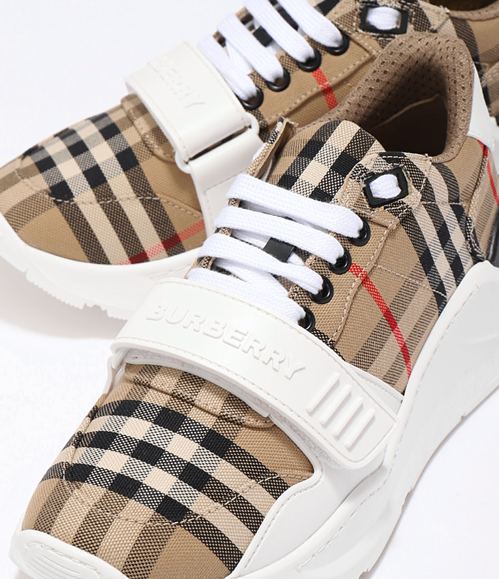 関税負担なしBurberry ヴィンテージチェック＆レザー スニーカー 関税負担なし☆Burberry ヴィンテージチェックスニーカー