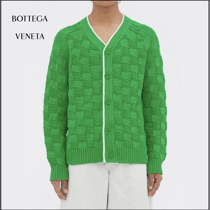 BOTTEGA VENETA カーディガン 人気 Bottega Veneta☆ イントレチャート カーディガン グリーン