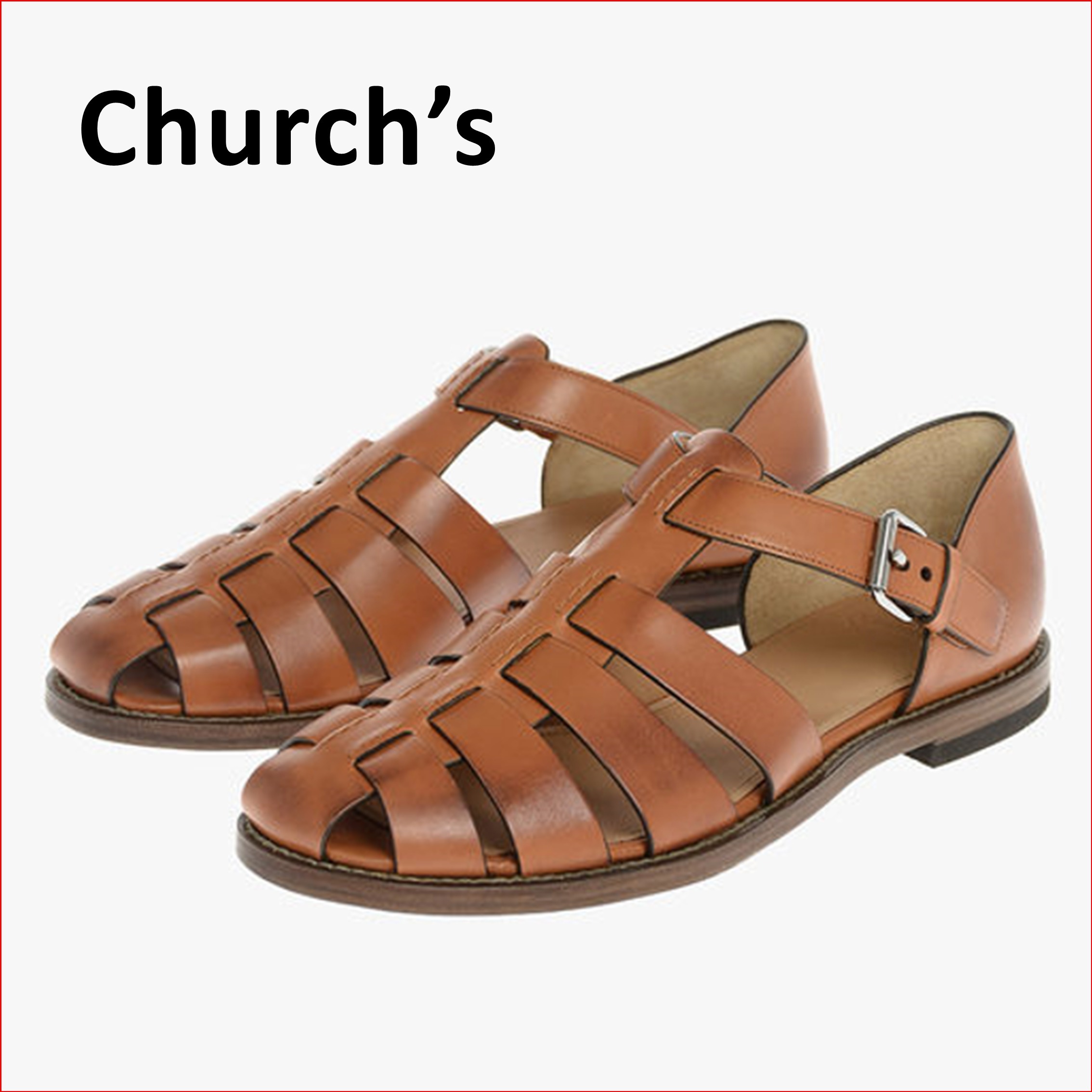 Church's チャーチ グルカサンダル レザー ストラップ ブラウン - www