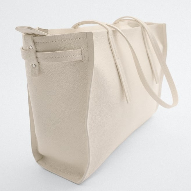 ZARA トートバッグ ZARA【NEW】RECTANGULAR TOTE BAG(3)