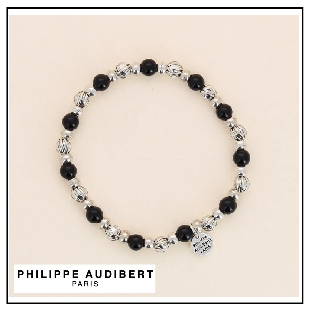 【Philippe Audibert】QUINN シルバー×ブラック ブレスレット♪