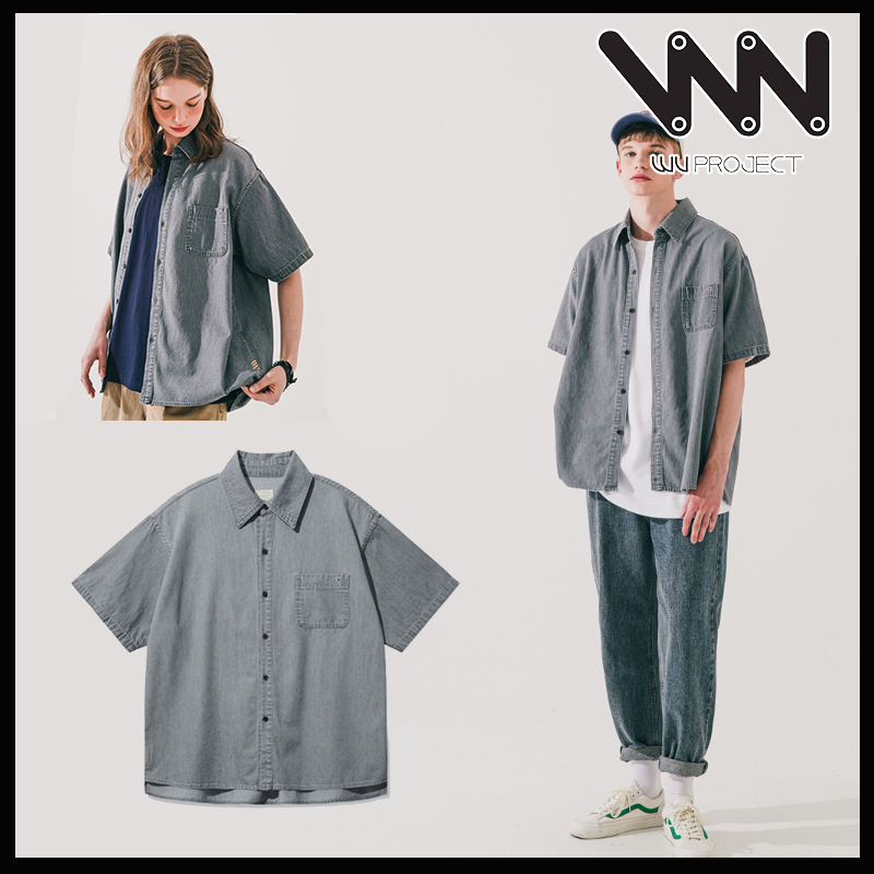 『1年保証』 【WV PROJECT】関税込★Ring Denim Short-shirts MJSS7588 シャツ 『1年保証』 【WV PROJECT】関税込★Ring Denim Short-shirts MJSS7588 シャツ