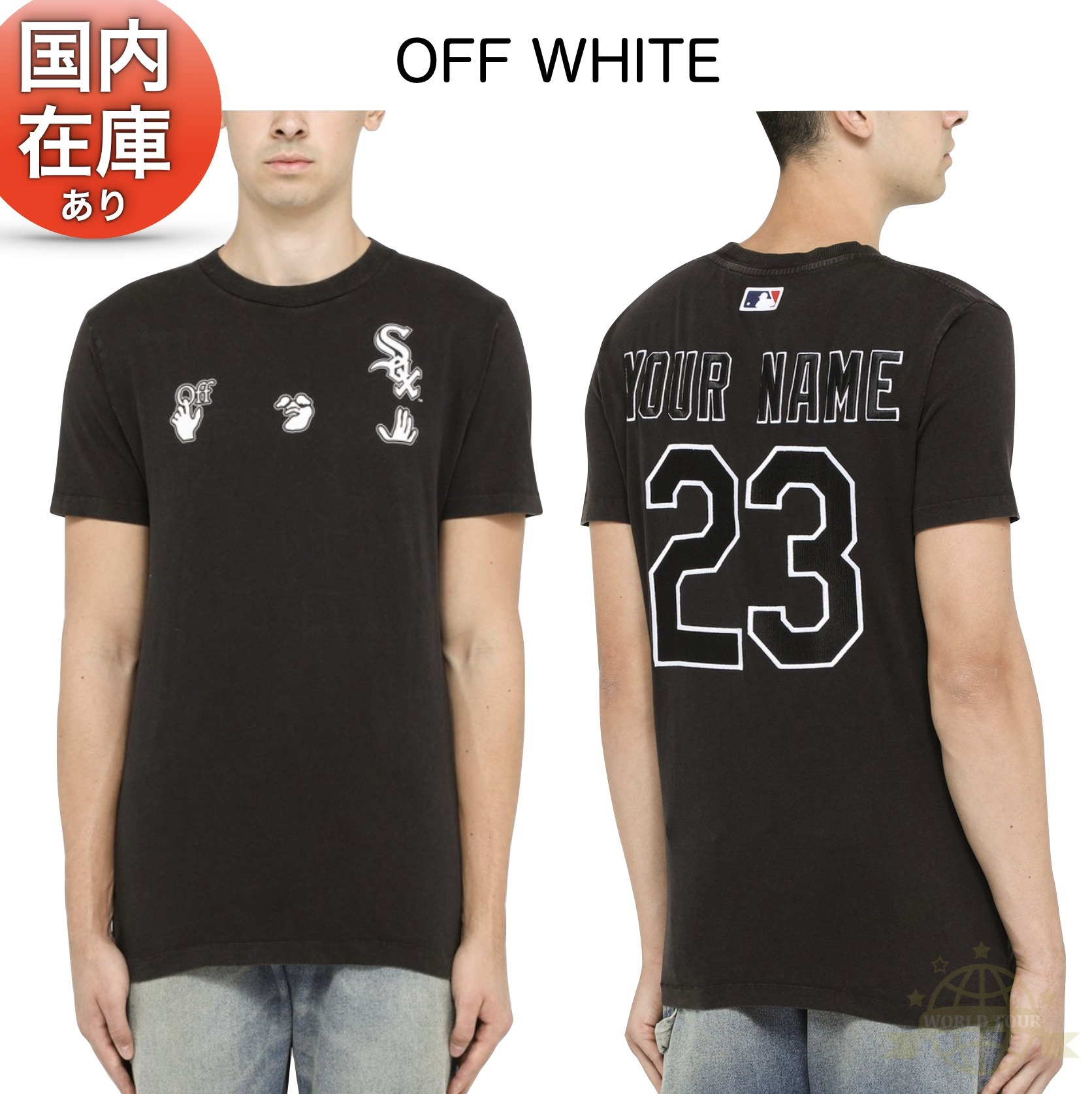 OFF WHITE x MLB シカゴ ホワイトソックス メンズ 半袖Tシャツ