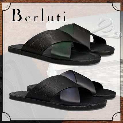【BERLUTI】Sifnos スクリット カーフレザー サンダル 全2色