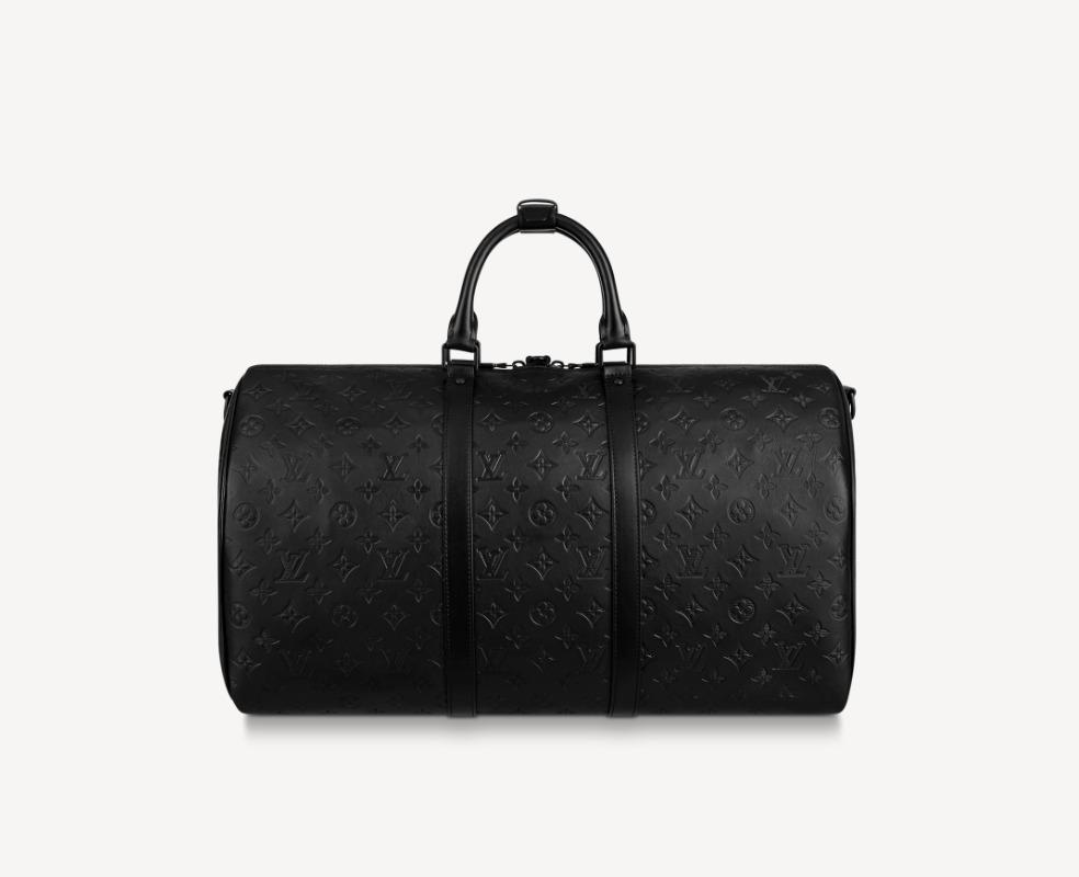 Louis Vuitton Keepall Bandouliere 50 Monogram Shadow Black in Embossed  Leather with Matte Black Hardware - US