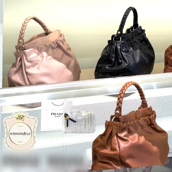 MIUMIU【セール】■国内発■編み込みレザーのハンドバッグ
