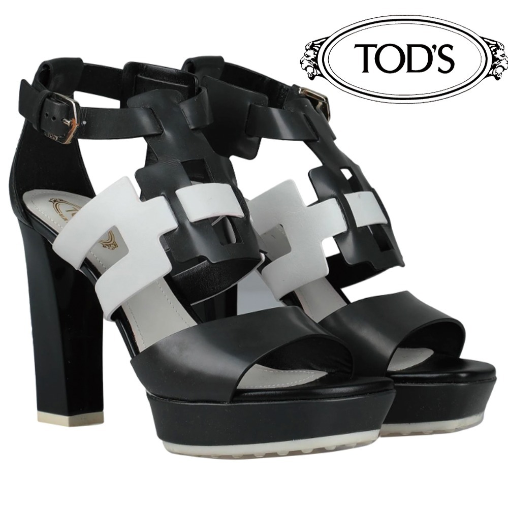 国内発送トッズ TOD´S ハイヒールサンダル ブラック 希望者のみ