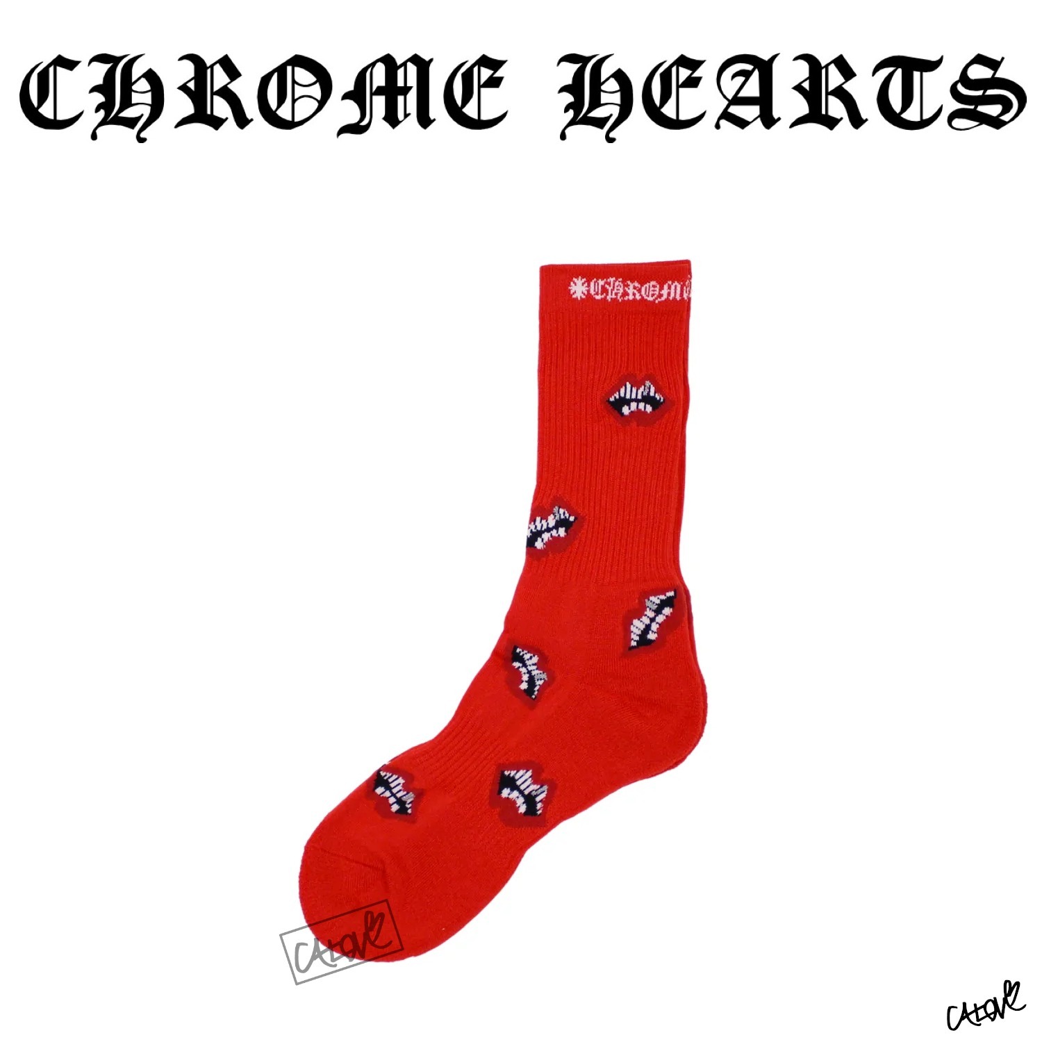 CHROME HEARTS クロムハーツ 靴下 MATTYBOY CHOMPER ソックス L