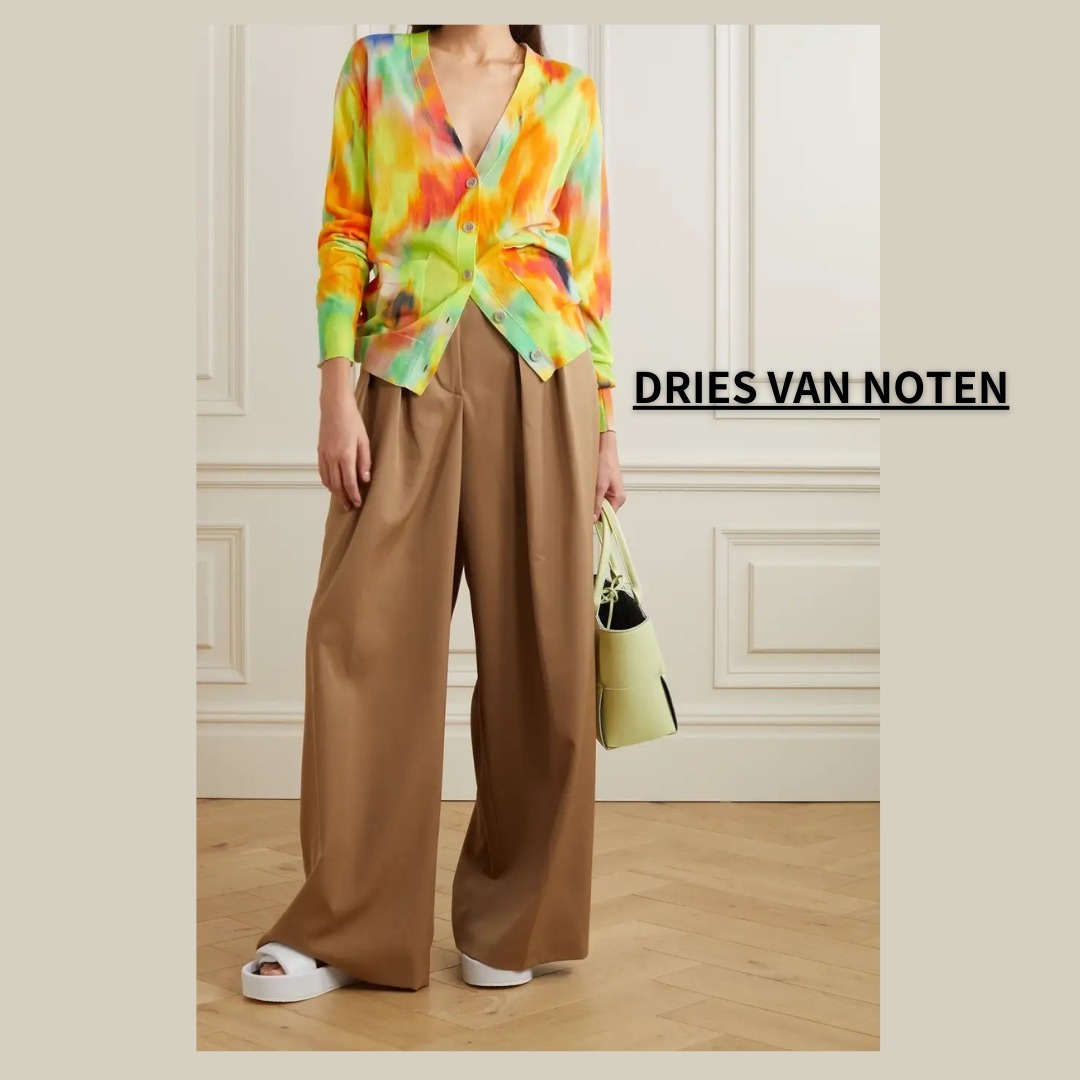 【Dries Van Noten】絞り染めのコットン混カーディガン 大人気 【Dries Van Noten】絞り染めのコットン混カーディガン 大人気