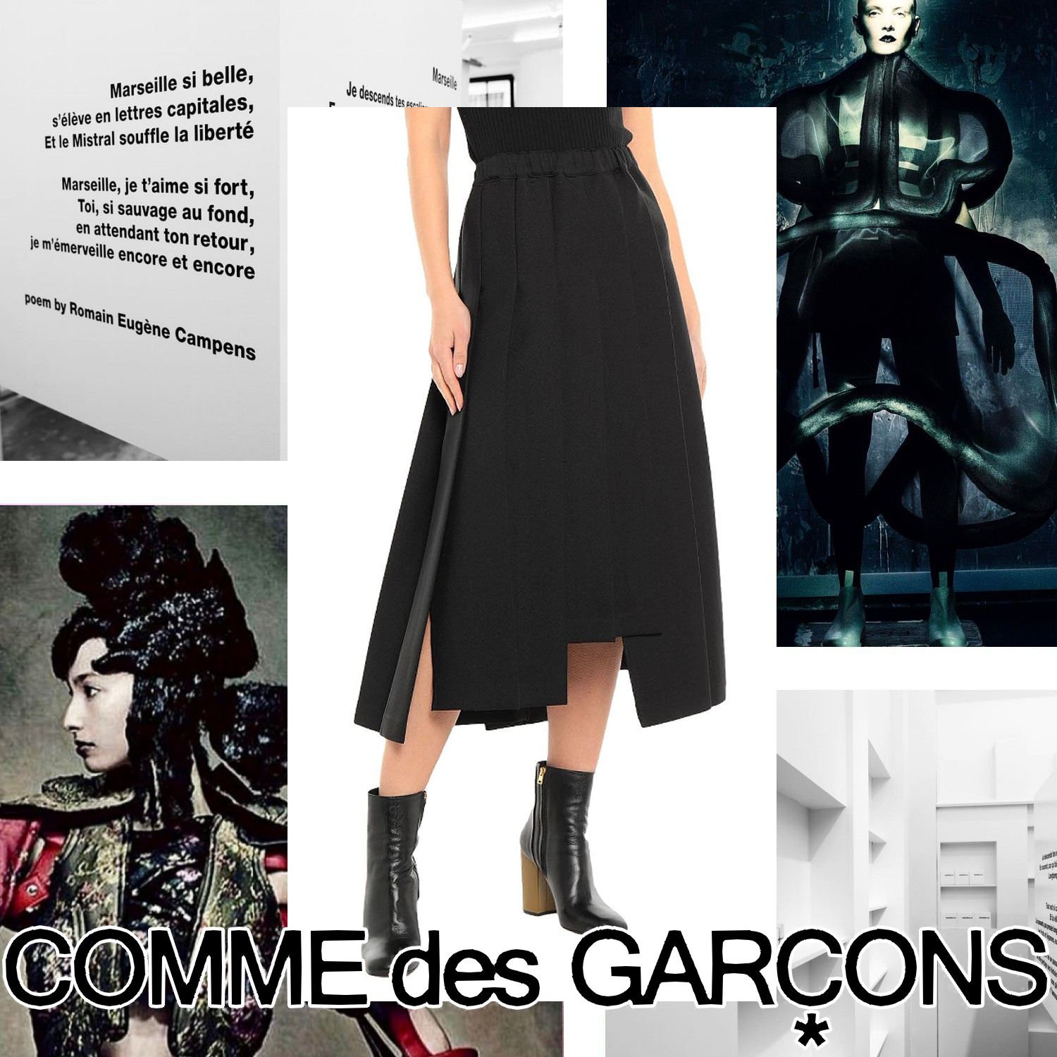 安いセール時期 COMME des GARCONS プリーツスカート ブラック