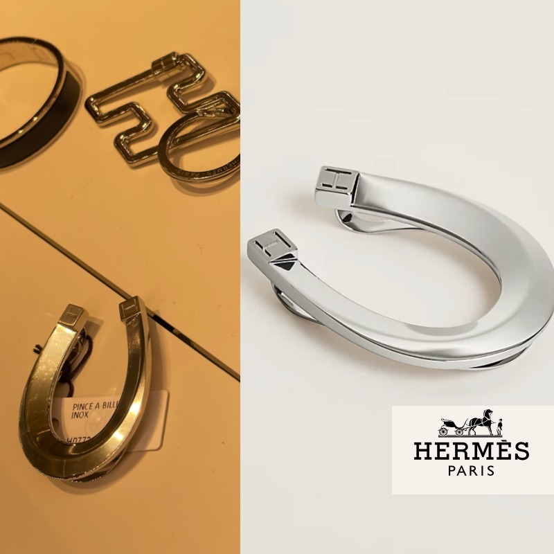 HERMES エルメス ルーペ付きブックマーク、マネークリップ