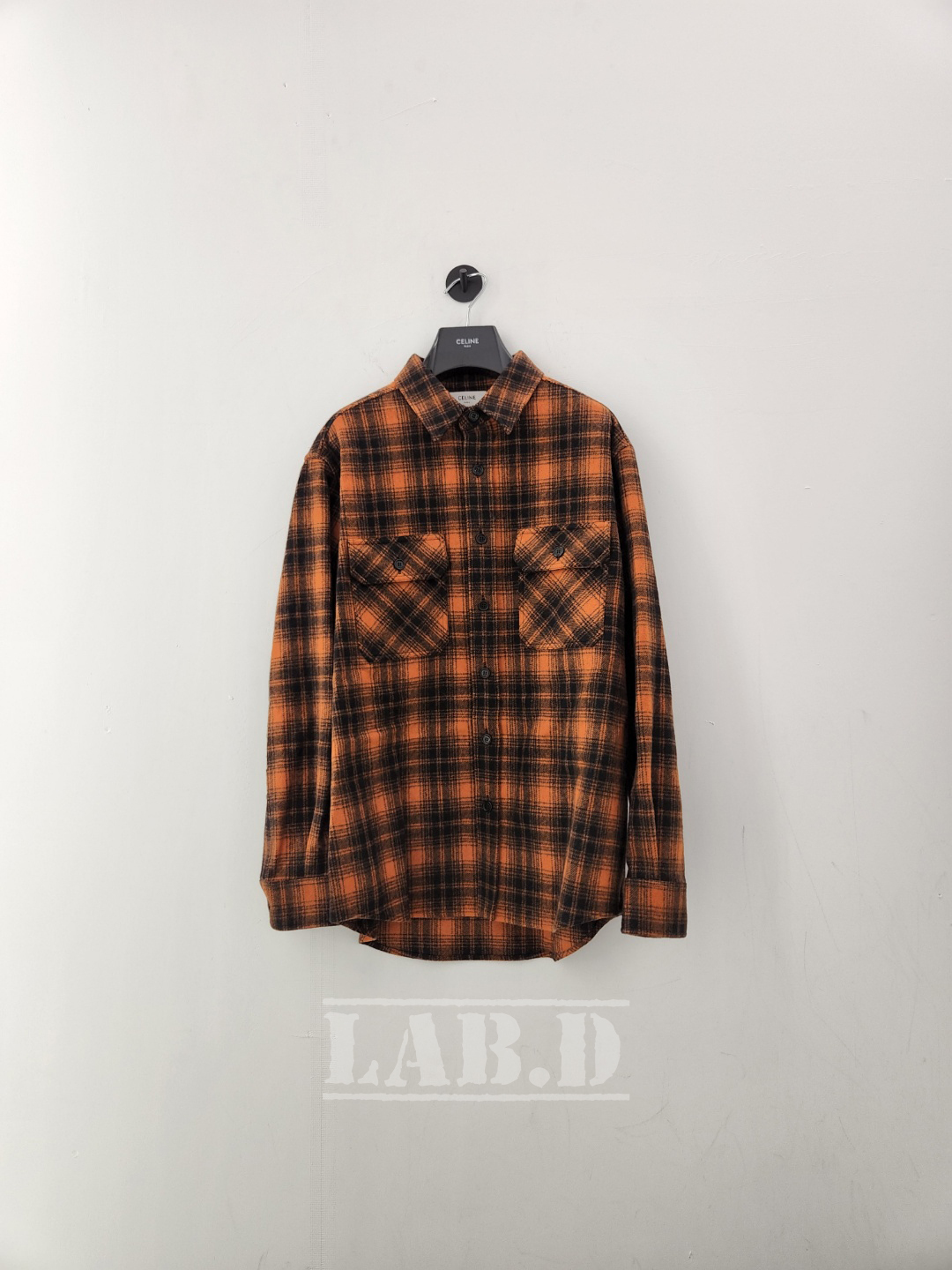 CELINE | LOOSE SHIRT IN CHECKED WOOL ウール シャツ