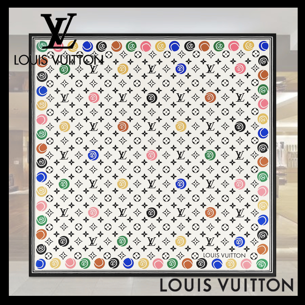 LOUIS VUITTON カラフルスカーフ 約70cm x 70cm