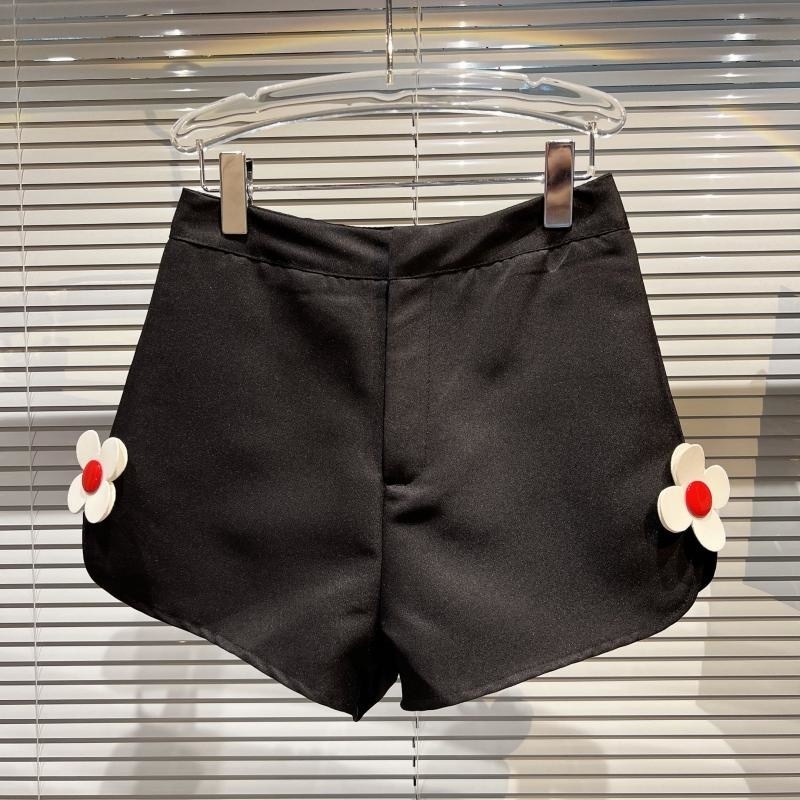 素敵 フラワー ふんわり ハイウエスト ショートパンツ