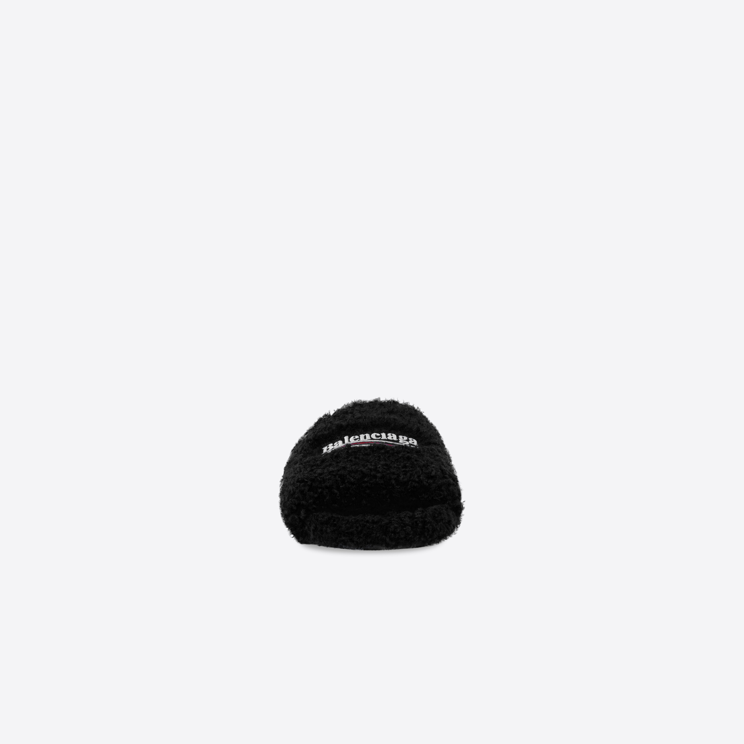 BALENCIAGA サンダル 【BALENCIAGA】スライドサンダルファーリー ブラック(7)