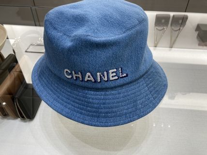 CHANEL Wide-brimmed Hats Unisex With Jewels Bucket Hats Wide-brimmed Hats