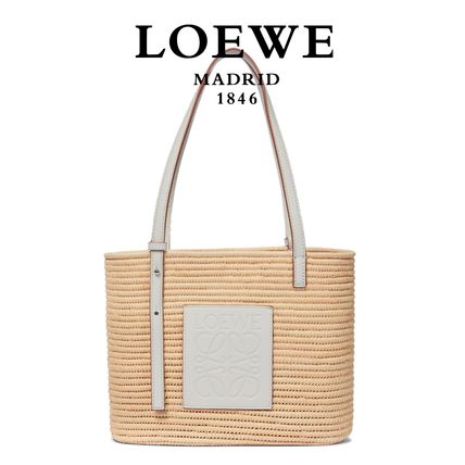 LOEWE Straw Bags Logo Straw Bags