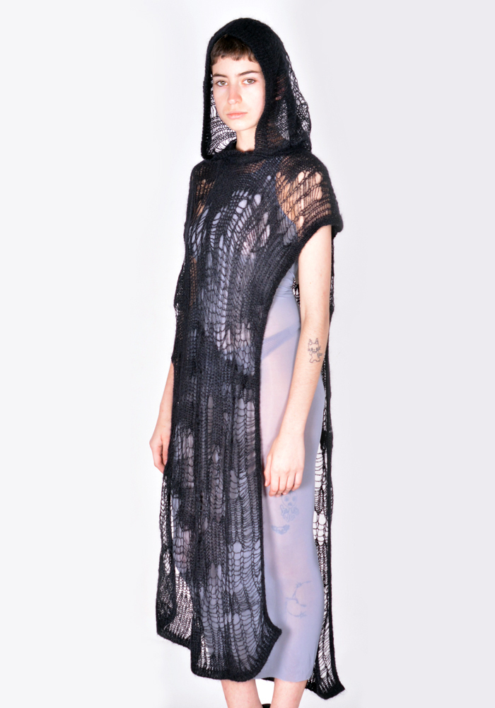 【正規店出品】RICK OWENS RO01B4698 SPIDER PONCHO BLACK