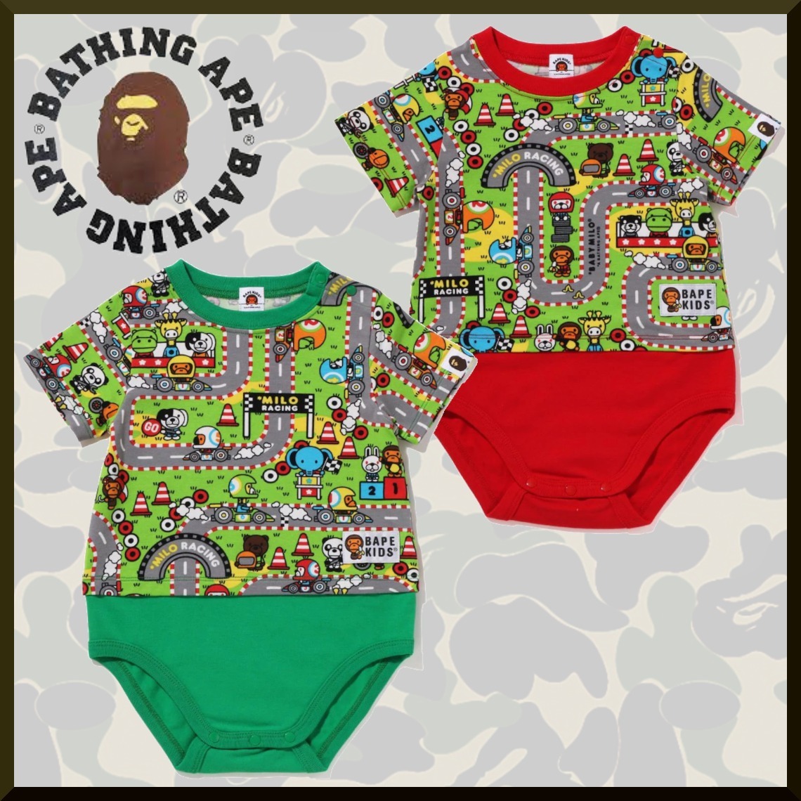 新発売の 未使用品 A BATHING APE ロンパース 70サイズ hideout.lk