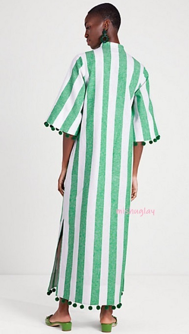 kate spade new york ワンピース 【kate spade】可愛いポンポン袖★awning stripe pom pom tunic(6)