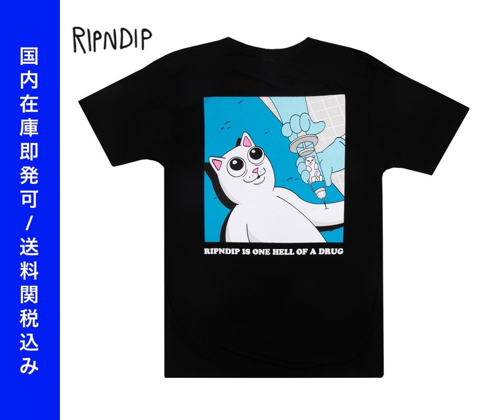 ★国内在庫/即発可*RIPNDIP*FEEL-GOODロゴプリントTシャツ★
