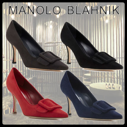 スエード Manolo Blahnik(マノロブラニク) パンプス(レディース ...