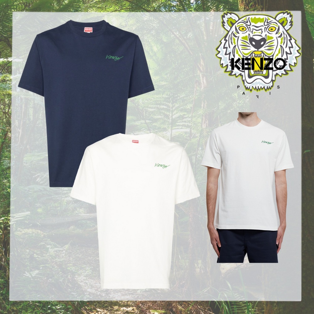 KENZO 2022年春夏モデル ポピープリント ロゴコットンTシャツ