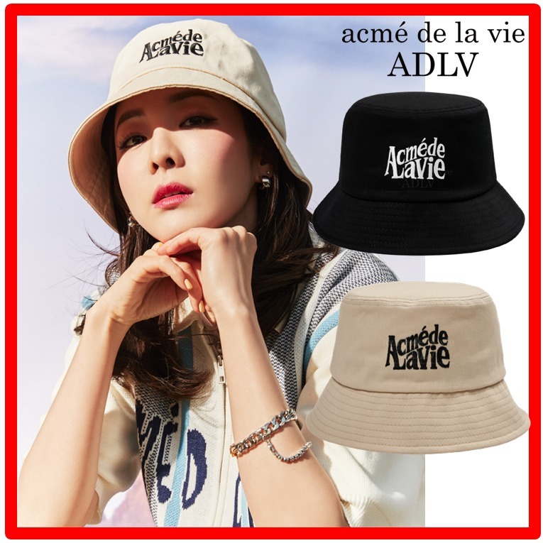 ★韓国の人気★【acme'de la vie】★GROOVY LOGO BUCKET HA.T★