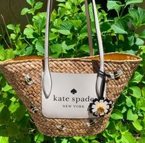 kate spade honey beeミツバチストローかごトートバッグ