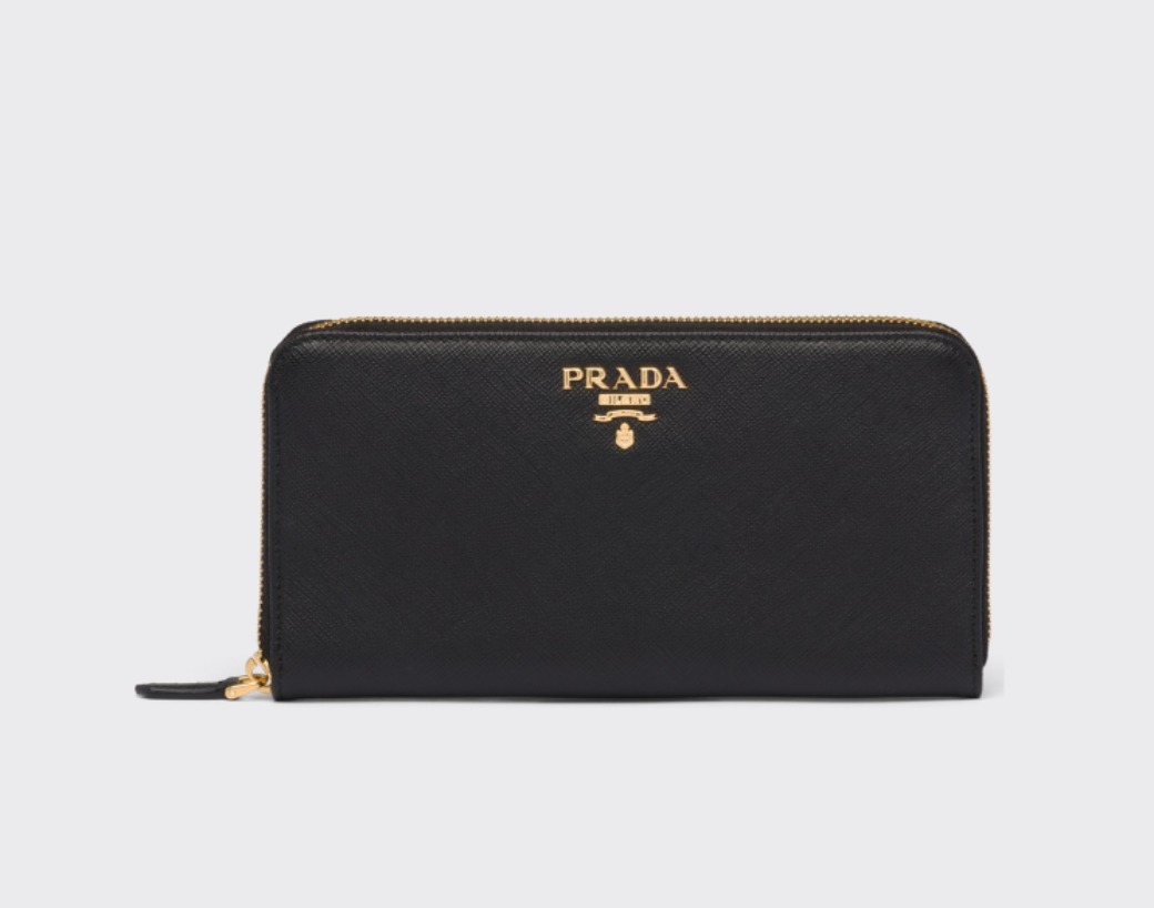 PRADA新作マルチカラー3面ファスナー長財布 NERO+IBISCO /1ML506