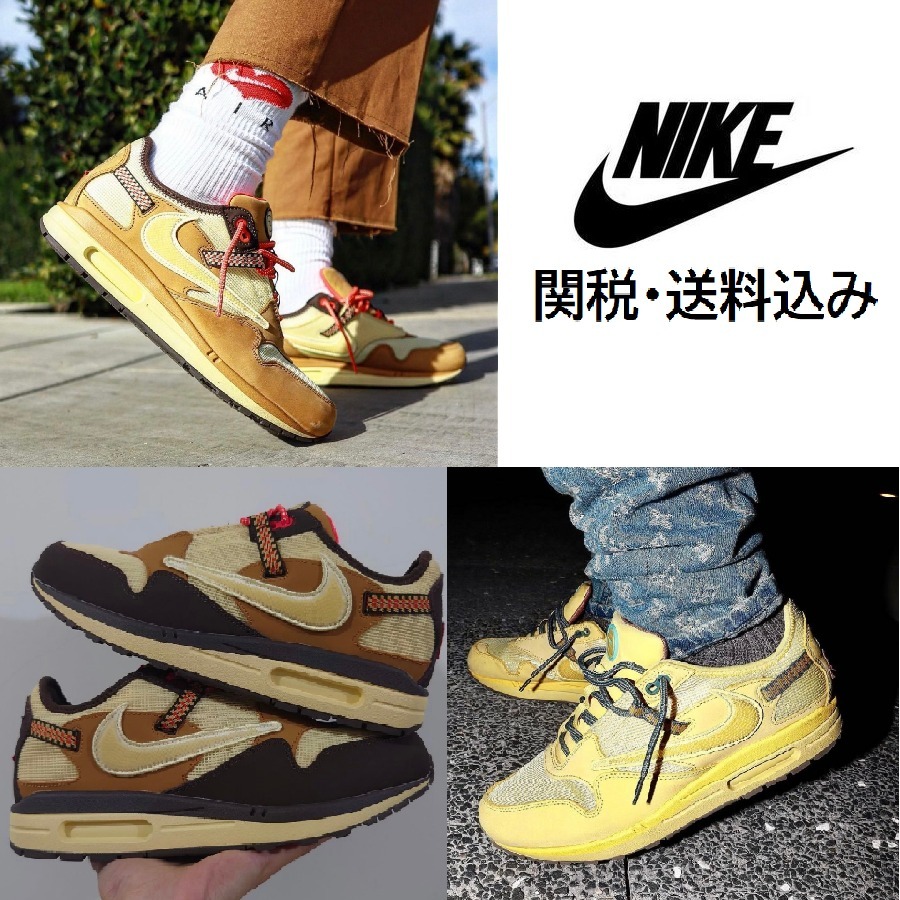 関税込 コラボ Nike Air Max 1 Travis Scott Cactus Jack