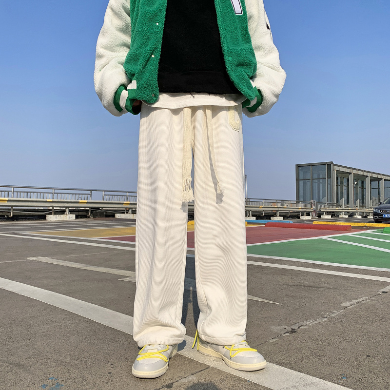 メンズ ワンポイント ロゴ リラックスパンツ 韓国 全3色 nk 【お