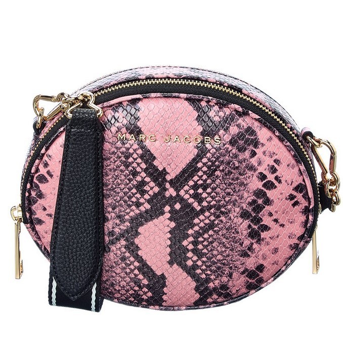 Marc Jacobs 楕円形クロスボディー ピンクパイソン柄 関税送料込