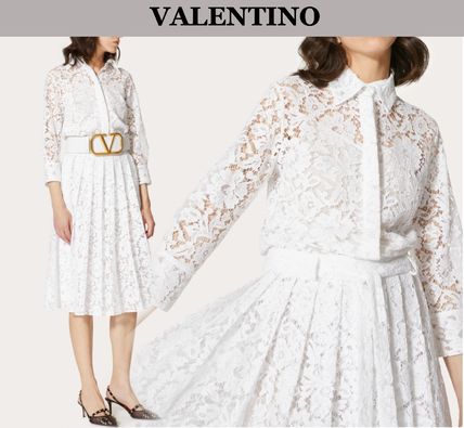 VALENTINO Dresses Shirt Dress In Heavy Lace